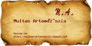Multas Artemíszia névjegykártya